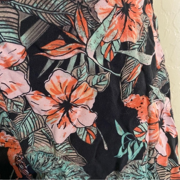Floral Tropical Print Boho Mini Shorts Size S - Picture 12 of 12